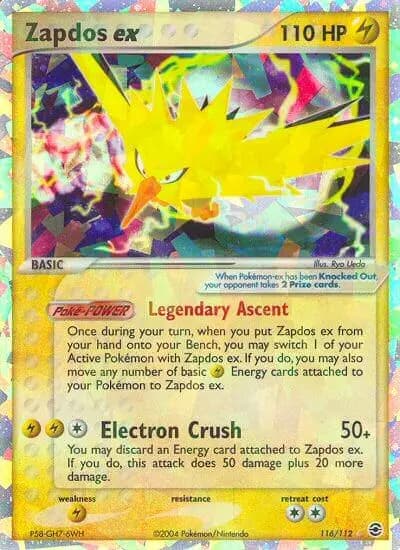 Zapdos ex — FireRed & LeafGreen card #116