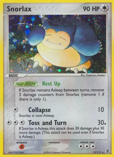 Snorlax — FireRed & LeafGreen card #15