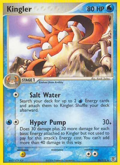 Kingler — FireRed & LeafGreen card #26