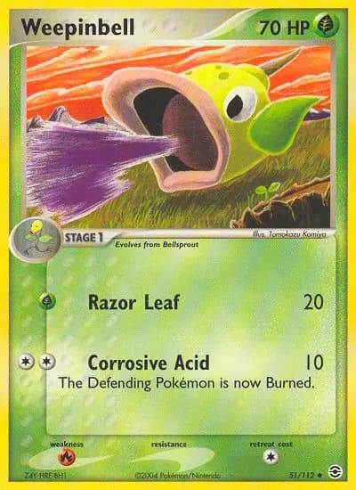 Weepinbell — FireRed & LeafGreen card #51