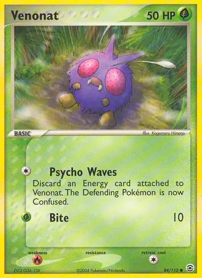 Venonat — FireRed & LeafGreen card #84