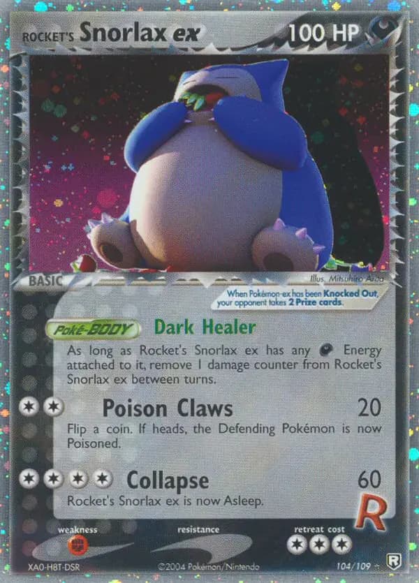 Rocket's Snorlax ex — Team Rocket Returns card #104