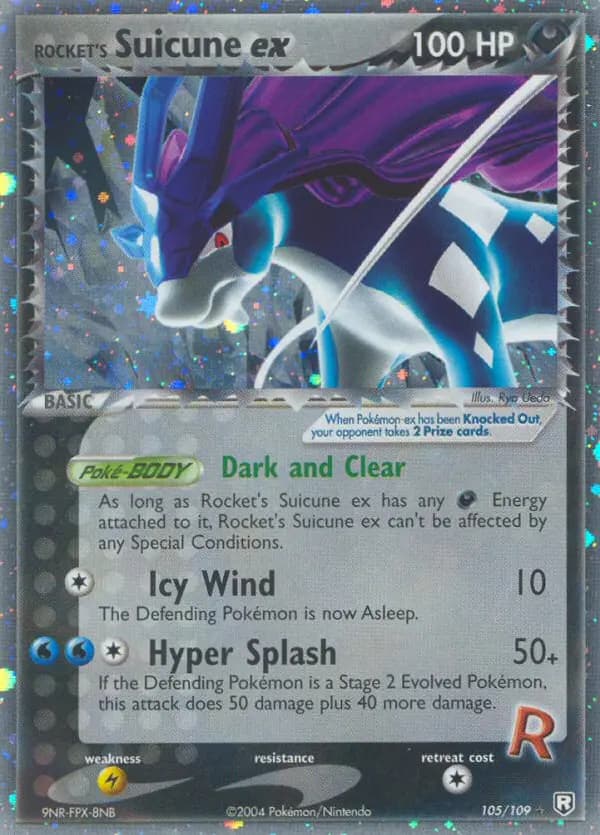 Rocket's Suicune ex — Team Rocket Returns card #105