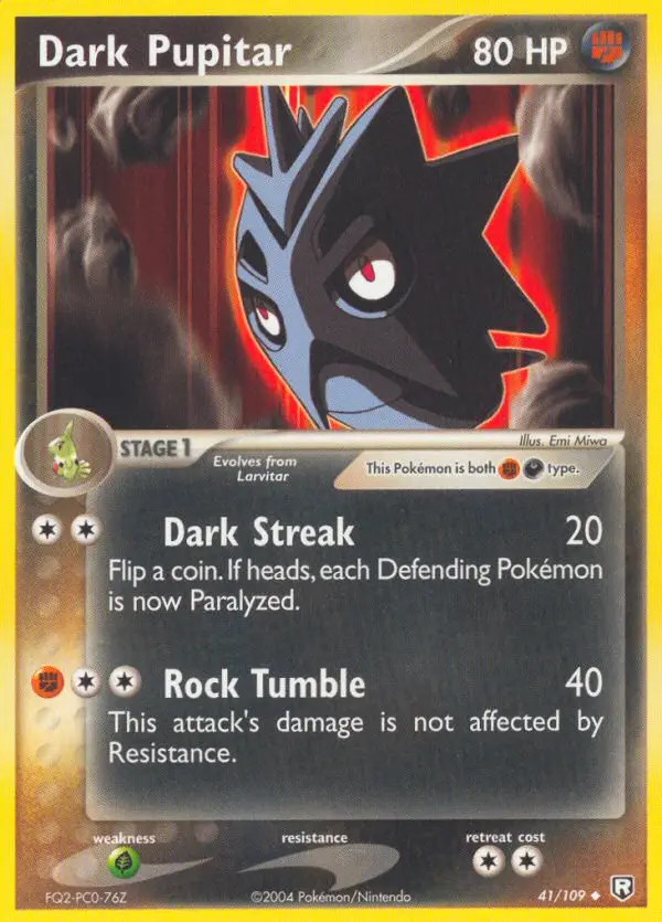 Dark Pupitar — Team Rocket Returns card #41