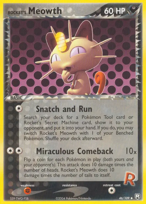 Rocket's Meowth — Team Rocket Returns card #46