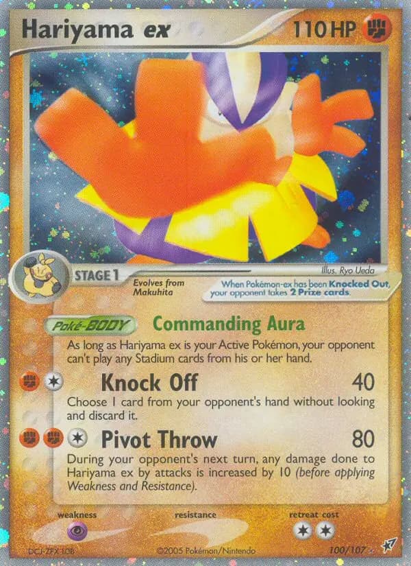 Hariyama ex — Deoxys card #100