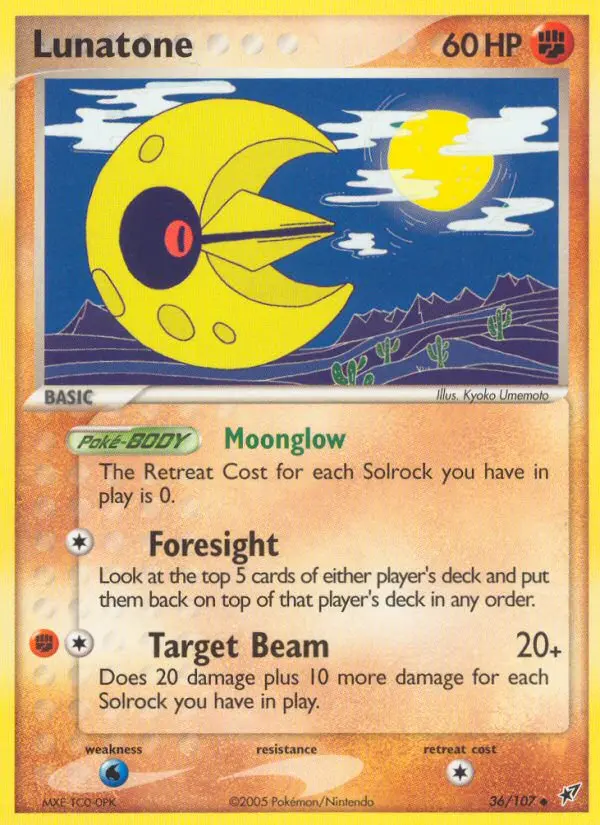 Lunatone — Deoxys card #36