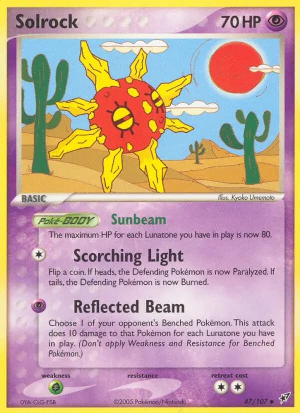 Solrock — Deoxys card #47