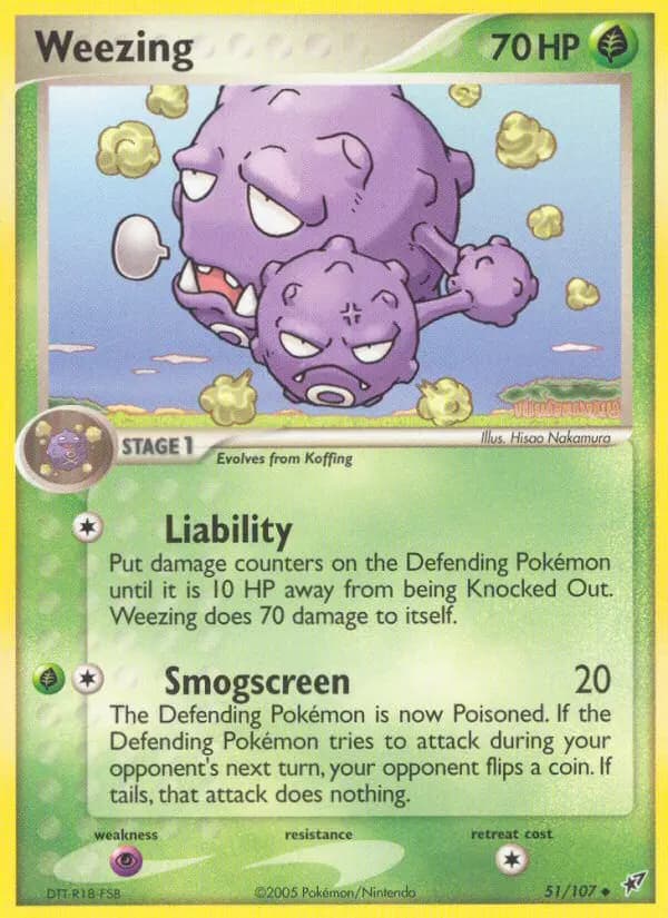Weezing — Deoxys card #51