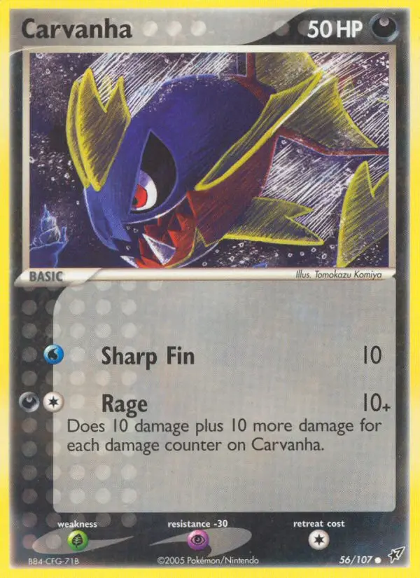 Carvanha — Deoxys card #56