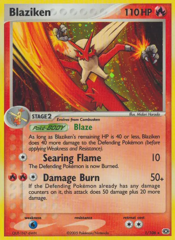 Blaziken — Emerald card #1