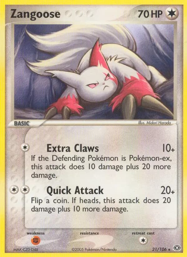Zangoose — Emerald card #21