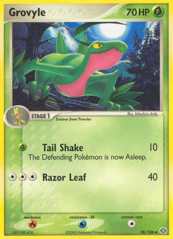 Grovyle — Emerald card #28