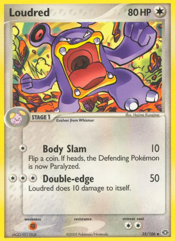 Loudred — Emerald card #35