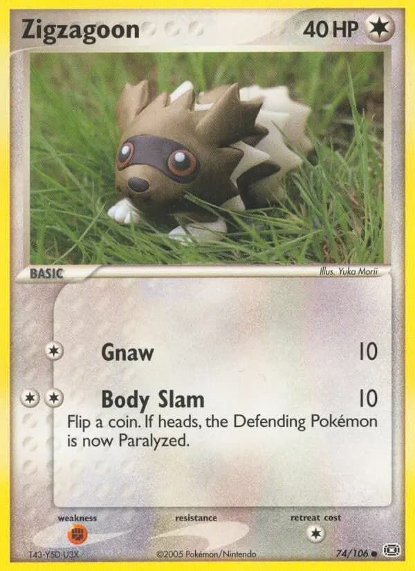 Zigzagoon — Emerald card #74