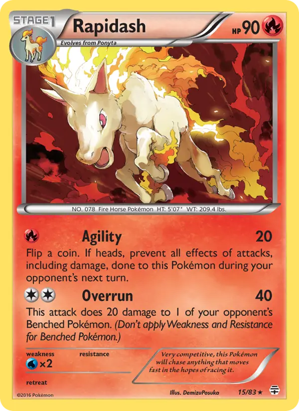 Rapidash — Generations card #15