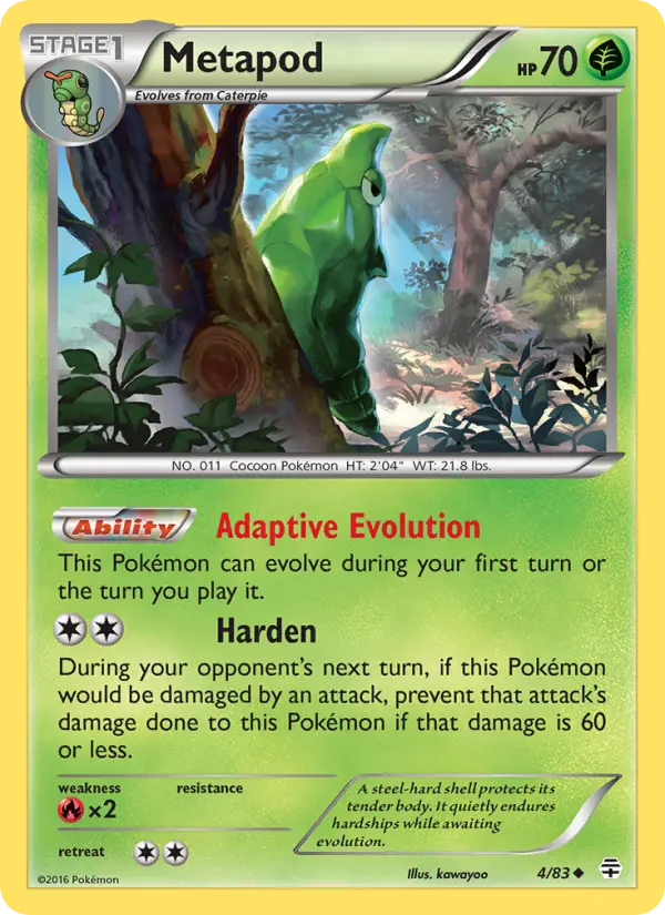 Metapod — Generations card #4