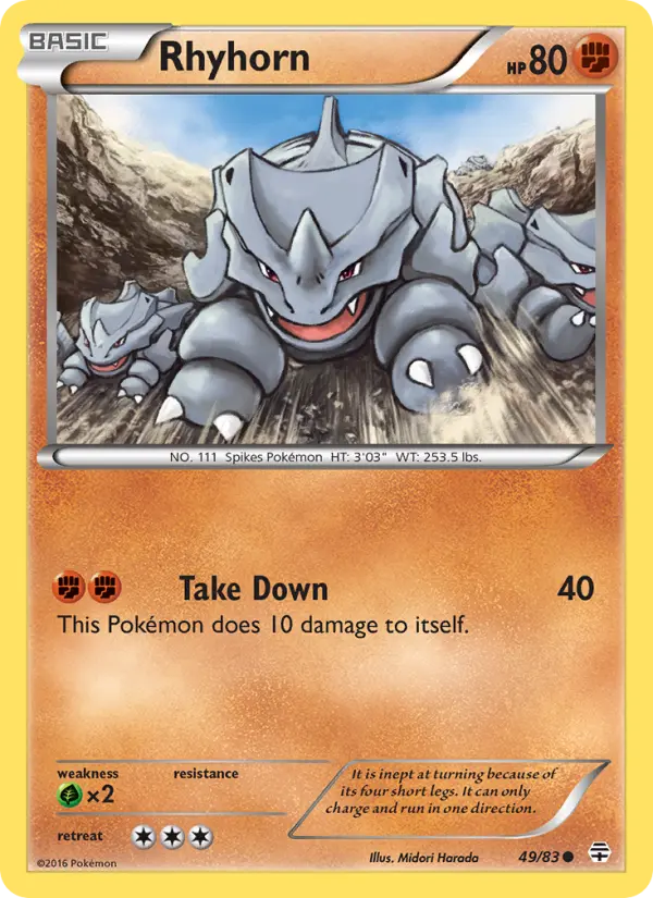 Rhyhorn — Generations card #49