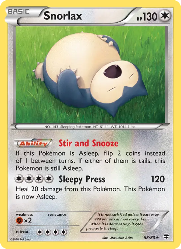 Snorlax — Generations card #58