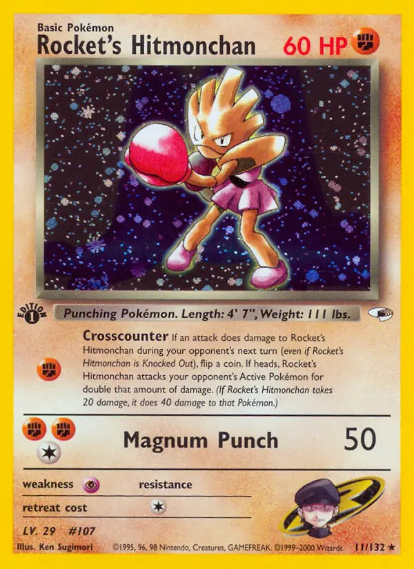 Rocket's Hitmonchan — Gym Heroes card #11