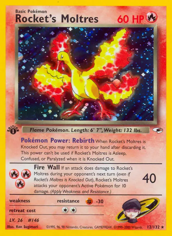 Rocket's Moltres — Gym Heroes card #12