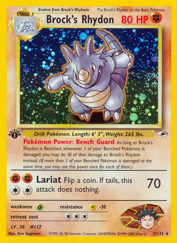 Brock's Rhydon — Gym Heroes card #2