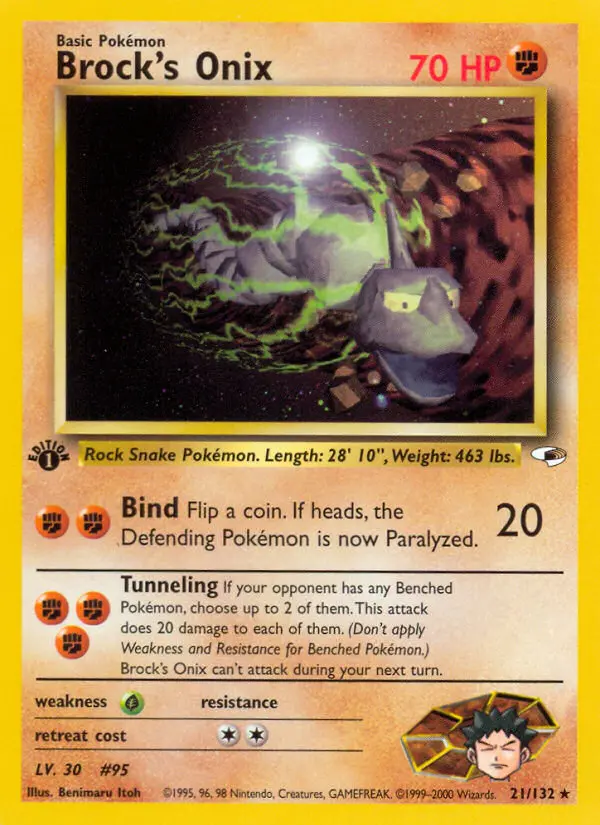Brock's Onix — Gym Heroes card #21