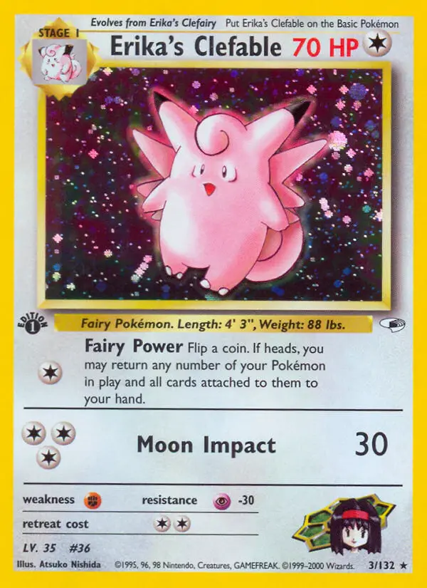 Erika's Clefable — Gym Heroes card #3