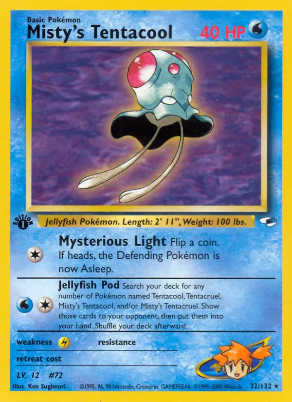 Misty's Tentacool — Gym Heroes card #32