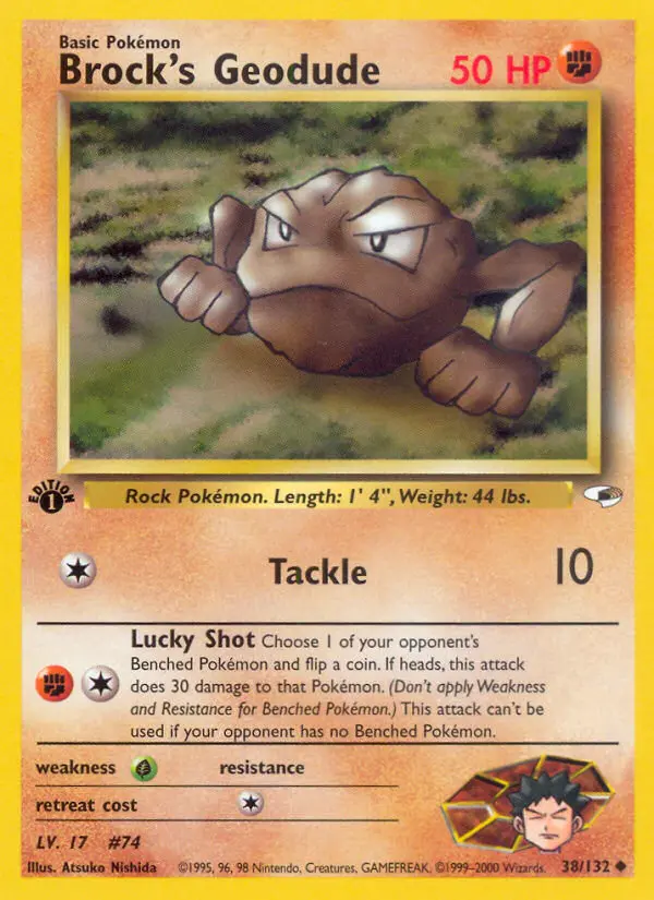 Brock's Geodude — Gym Heroes card #38