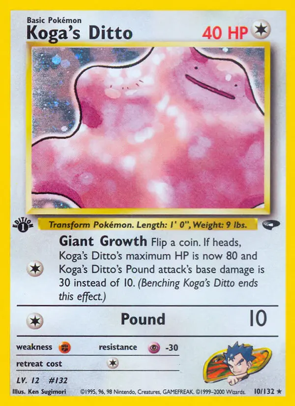 Koga's Ditto — Gym Challenge card #10