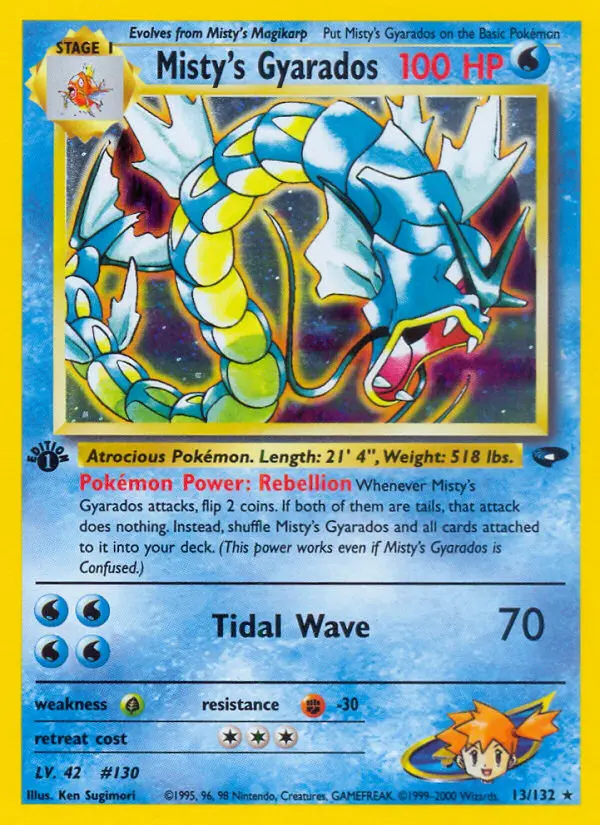 Misty's Gyarados — Gym Challenge card #13