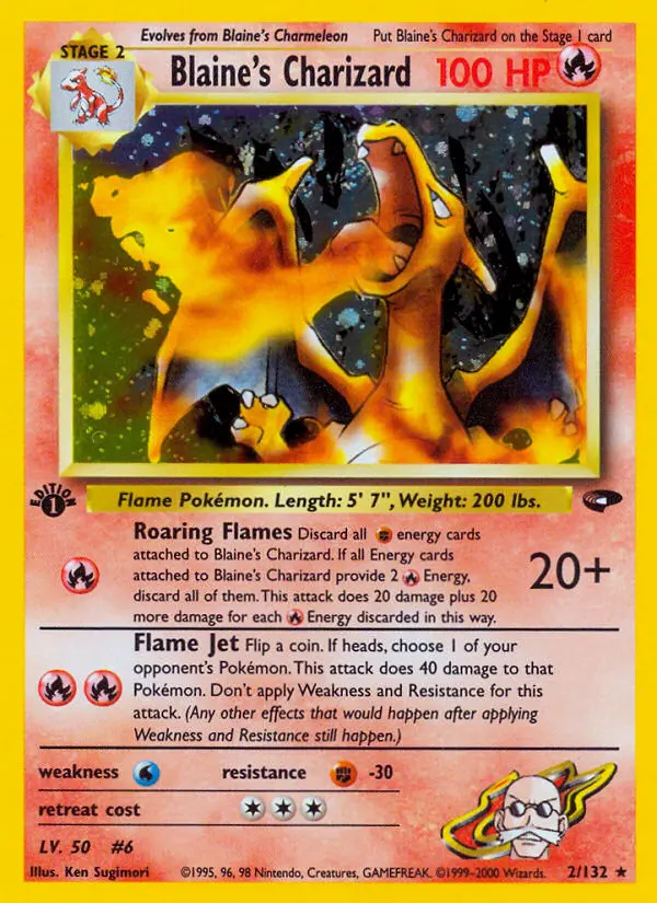 Blaine's Charizard — Gym Challenge card #2