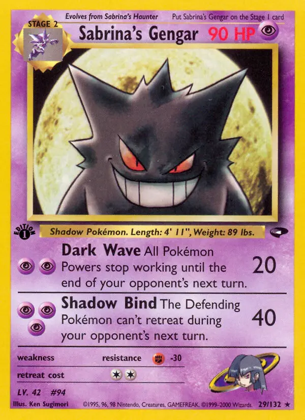 Sabrina's Gengar — Gym Challenge card #29