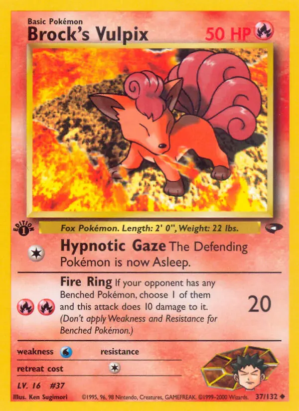 Brock's Vulpix — Gym Challenge card #37