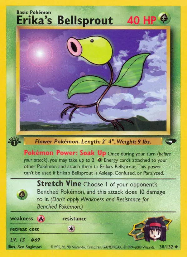 Erika's Bellsprout — Gym Challenge card #38
