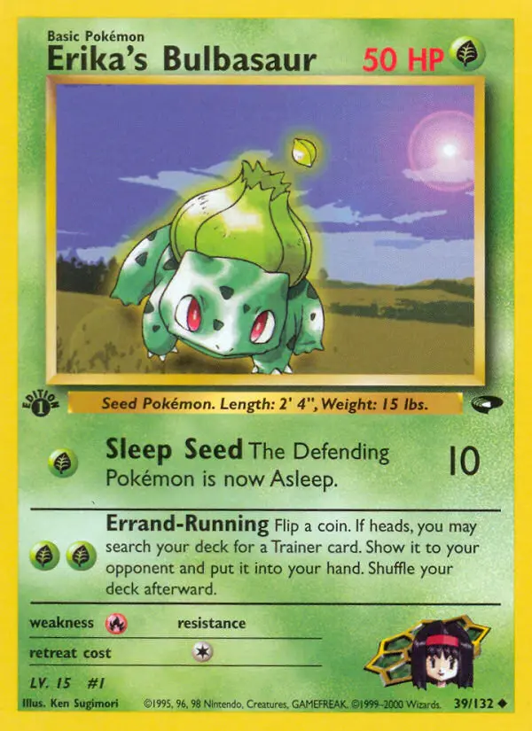 Erika's Bulbasaur — Gym Challenge card #39