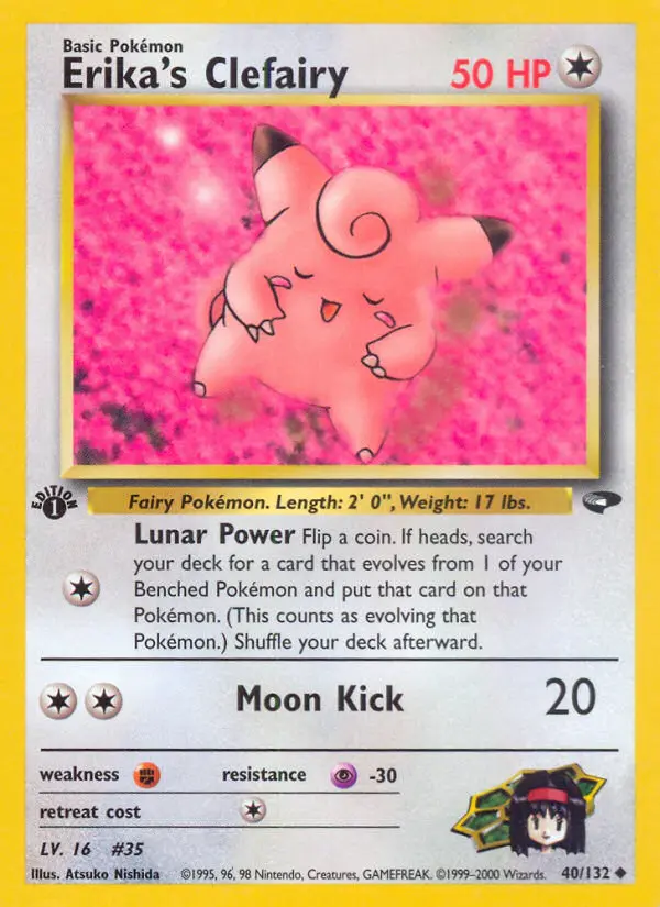 Erika's Clefairy — Gym Challenge card #40