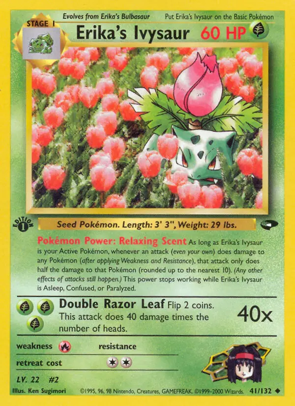 Erika's Ivysaur — Gym Challenge card #41