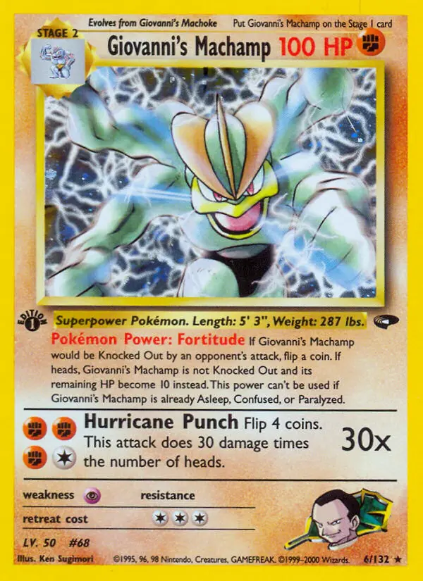 Giovanni's Machamp — Gym Challenge card #6