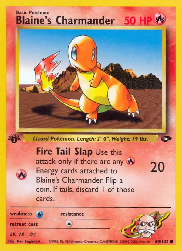 Blaine's Charmander — Gym Challenge card #60