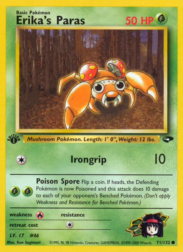 Erika's Paras — Gym Challenge card #71