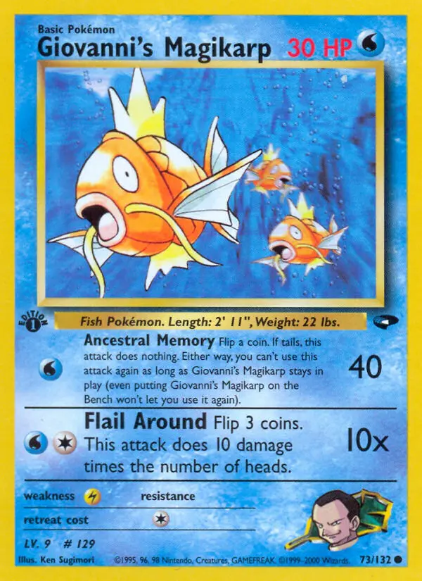 Giovanni's Magikarp — Gym Challenge card #73