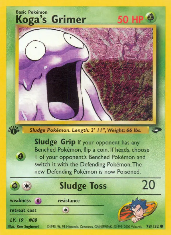 Koga's Grimer — Gym Challenge card #78