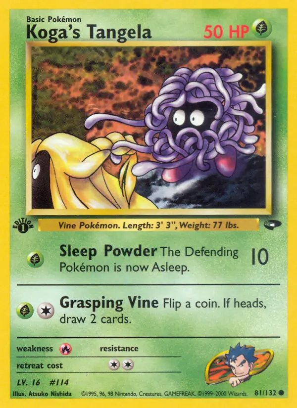 Koga's Tangela — Gym Challenge card #81