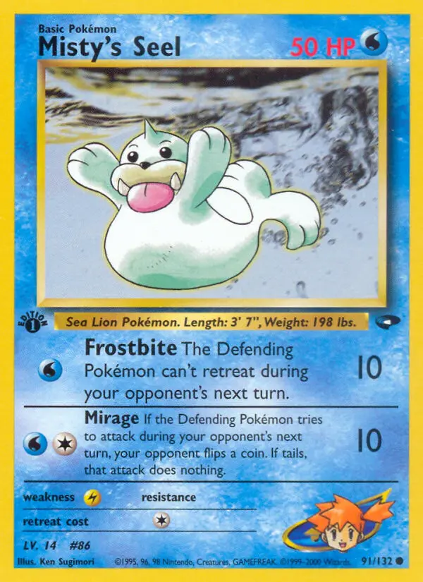 Misty's Seel — Gym Challenge card #91