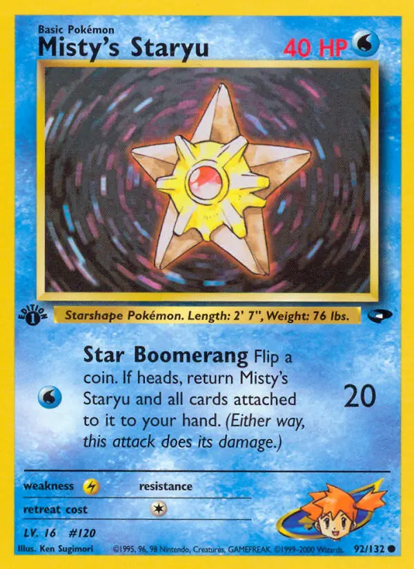 Misty's Staryu — Gym Challenge card #92