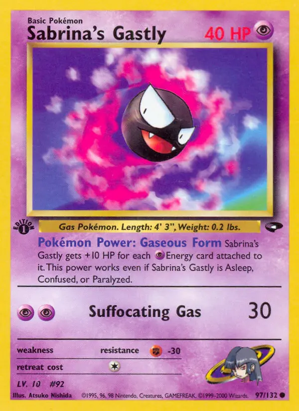 Sabrina's Gastly — Gym Challenge card #97