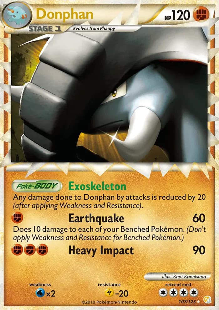 Donphan — HeartGold SoulSilver card #107