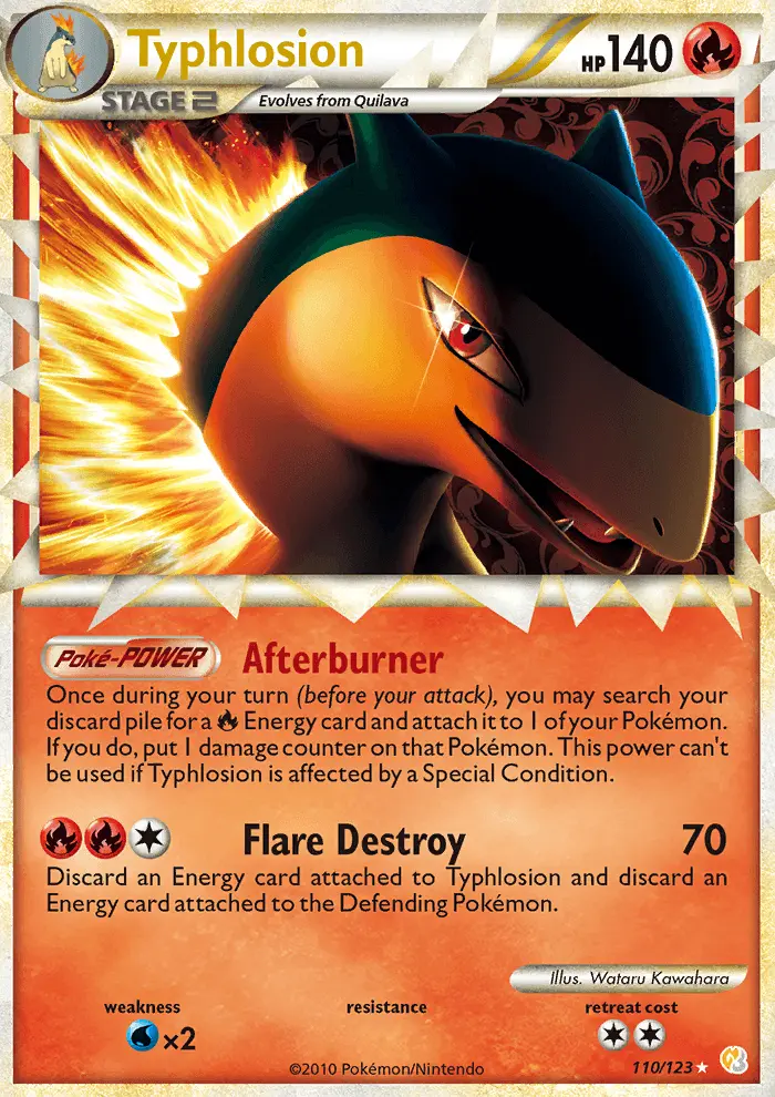Typhlosion — HeartGold SoulSilver card #110